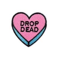 Drop Dead Heart Iron-On Woven Patch