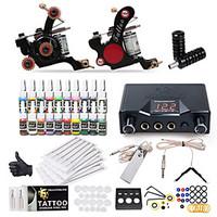 Dragonhawk Complete Tattoo Kit 2 Machine 20 Color Inks Power Supply