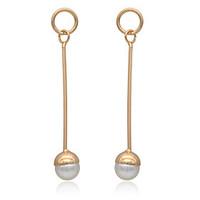 Drop Earrings Hoop Earrings Earrings Basic Fashion Imitation Pearl Copper Chrome 24K Plated Gold Jewelry ForWedding Party Special
