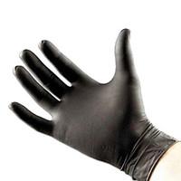 Dragonhawk Powder-Free Black Nitrile Exam Latex-Free Tattoo Gloves Medium
