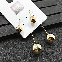 Drop Earrings Jewelry Dangling Style Classic Chrome Circle Jewelry ForWedding Party Special Occasion Anniversary Congratulations Thank