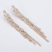 drop earrings euramerican rhinestone alloy white jewelry forwedding pa ...