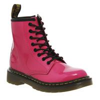 dr martens lace boots inside zip brooklee jnr hot pink patent