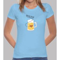 drunk fish - light blue t shirt woman