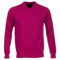 Druh Cotton V-Neck Jumper Magenta