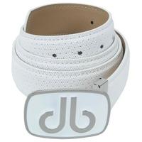 Druh Players Collection Belt with DB Oval Big Buckle White