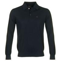 Druh Long Sleeve Polo Jumper Black