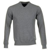 Druh Cotton V-Neck Jumper Grey