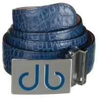 druh tour collection croc leather belt blue with db infill db block bu ...