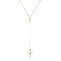 Drop Chain Cross Necklace