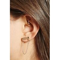 Draped Chain Drop Earrings