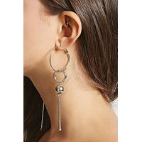 drop hoop earrings