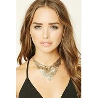 Draped Triangle Bib Necklace