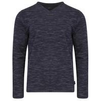 Drover Textured V Neck Top in Navy  Dissident