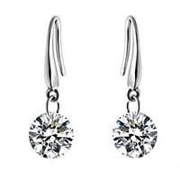 Drop Earrings Zircon Cubic Zirconia Alloy Silver Jewelry Daily Casual