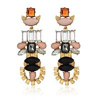 Drop Earrings Crystal Crystal Alloy Flower Style Geometric Geometric Jewelry Party Daily Casual 1 pair