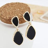Drop Earrings Acrylic Alloy Fashion White Black Jewelry Party Daily