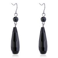 Drop Earrings Resin Alloy Simple Style Drop Black Jewelry Party Daily Casual 2pcs