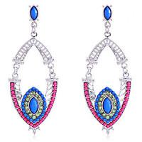 Drop Earrings Resin Silver Plated Silver Jewelry Party Daily Casual 2pcs