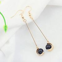 Drop Earrings Imitation Pearl Euramerican Fashion Copper Circle Jewelry For Party Daily 1 Pair