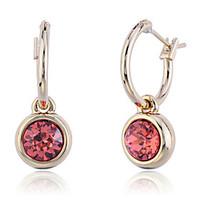 Drop Earrings Crystal Gold Plated Simulated Diamond Fashion Red Jewelry Party Daily Casual 2pcs