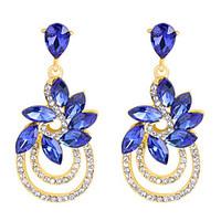 drop earrings sapphire crystal rhinestone royal blue jewelry wedding p ...