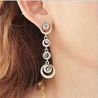 drop earrings hoop earrings cubic zirconia rhinestone alloy screen col ...