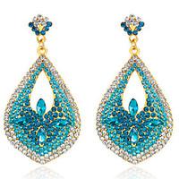 Drop Earrings Sapphire Crystal Simulated Diamond Drop Blue Jewelry Wedding Party Daily 1 pair