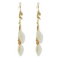 Drop Earrings Feather Alloy Fashion Bohemian Leaf Feather White Black Brown Blue Jewelry Party Daily Sports 1 pair