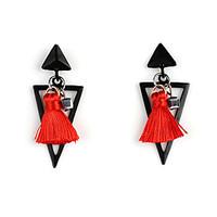 Drop Earrings Tassel Euramerican Alloy Geometric Triangle Shape Jewelry For Party Daily 1 pair