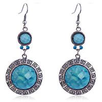 Drop Earrings Resin Silver Plated Blue Jewelry Party Daily Casual 2pcs