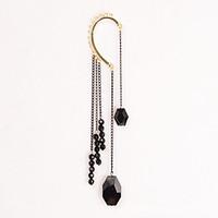 drop earrings sapphire black gemstone gemstone alloy bohemian statemen ...