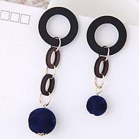 Drop Earrings Euramerican Fashion Wood Alloy Geometric Jewelry For Daily 1 Pair