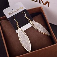 drop earrings alloy leaf drop silver golden jewelry wedding party dail ...