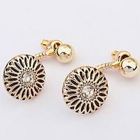 Drop Earrings Women\'s And Girls\' Euramerican Joker Sunflower Earrings Daily And Business Stud Earrings Movie Jewelry Gift