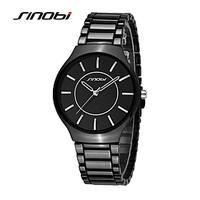 Dress Watch Fashion Watch Quartz Water Resistant / Water Proof Shock Resistant Alloy Band Charm Black Brand SINOBI