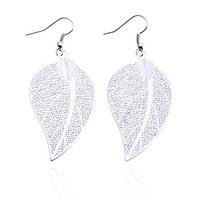 drop earrings ear cuffs silver plated leaf silver jewelry party daily  ...