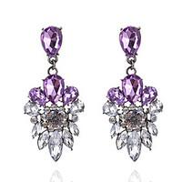 Drop Earrings Euramerican Fashion Luxury Acrylic Alloy Flower Drop Jewelry For Party 1 pair