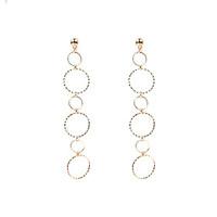 Drop Earrings Euramerican Fashion Alloy Circle Jewelry For Party 1 pair