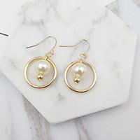 Drop Earrings Imitation Pearl Euramerican Fashion Alloy Round Jewelry For Daily 1 Pair
