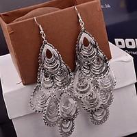 Drop Earrings Alloy Drop Gold Silver Jewelry 2pcs