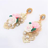 drop earrings flower style natural friendship fashion vintage adorable ...