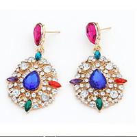 drop earrings gemstone alloy statement jewelry bridal drop white green ...