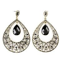 Drop Earrings Resin Copper Alloy Drop Black Jewelry Party