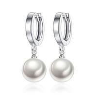 Drop Earrings AAA Cubic Zirconia Unique Design Sterling Silver Imitation Pearl Jewelry For Wedding Party Daily Casual 1 pair