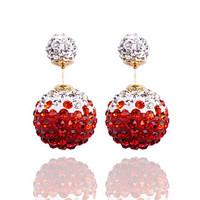 Drop Earrings Fashion Classic Rhinestone Alloy Round Jewelry For Daily Casual 1 pair