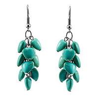 drop earrings turquoise alloy heart green jewelry daily casual 1 pair