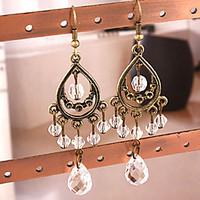 Drop Earrings Cubic Zirconia Alloy Vintage Victorian Drop Gold Jewelry 2pcs