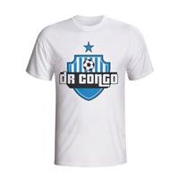 dr congo country logo t shirt white