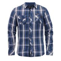 Driscoll Long Sleeve Checked Shirt in Ocean - Dissident